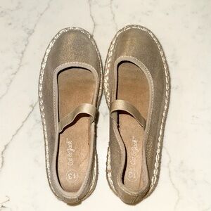 Cat & Jack Sadie Espadrille Gold Shimmer Shoes